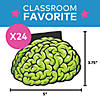 5&quot; x 3 3/4&quot; 25 pg. Brain-Shaped Multicolor Paper Notepads - 24 Pc. Image 1