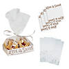 5" x 3" x 11 1/2" Cellophane Bags with Love Is Sweet Base Insert - 12 Pc. Image 1