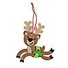 5" x 4 1/2" Prancing Reindeer Christmas Ornament Craft Kit - Makes 12 Image 1