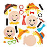 5" x 4" Scarecrow Head Fun Faces Magnet Foam Craft Kit - Makes 12 Image 1