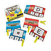 5" x 4" Uppercase & Lowercase Letter Laminated Cardstock Clip Card Set - 57 Pc. Image 1