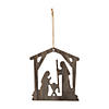 5" x 5 1/4" Rustic Holy Family Nativity Silhouette Wood Christmas Ornaments - 12 Pc. Image 1