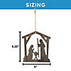 5" x 5 1/4" Rustic Holy Family Nativity Silhouette Wood Christmas Ornaments - 12 Pc. Image 2