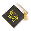 5" x 5" Graduation Dream Big Black & Gold Paper Favor Boxes with Tassel - 12 Pc. Image 1