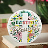 5" x 5" Religious Easter Blessings Tabletop Round Ceramic Sign Image 1
