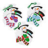 5" x 6 1/2" Snowman Picture Frame Ornament Craft Kit - Makes 12 Image 1