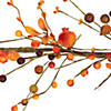 5' x 6" Autumn Harvest Berries and Leaves Rustic Twig Artificial Thanksgiving Garland - Unlit Image 3