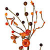 5' x 6" Autumn Harvest Berries and Leaves Rustic Twig Artificial Thanksgiving Garland - Unlit Image 4