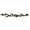 5' x 6" Green Gourds and Foliage Artificial Fall Harvest Garland - Unlit Image 1