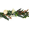 5' x 6" Green Gourds and Foliage Artificial Fall Harvest Garland - Unlit Image 3