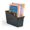 5" x 7 1/4" Black Plastic Classroom Library Book Bins - 6 Pc. Image 1