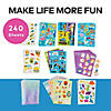 5" x 7" Bulk 240 Pc. Everyday Fun Paper Sticker Sheet Assortment Image 1