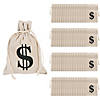 5" x 7" Bulk 60 Pc. Large Money Burlap Drawstring Bags Image 1