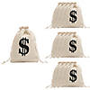 5" x 7" Money Polyester Drawstring Bags - 12 Pc. Image 1