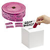 5" x 7" Raffle Boxes with Pink Double Coupon Roll Set - 15 Pc. Image 1
