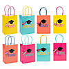 5" x 7" Small Congrats Girl Grad Party Paper Gift Bags - 4 Pc. Image 1