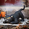 50&quot; Blow Up Inflatable Black Cat Halloween Decoration Image 1