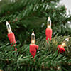50-Count Clear Mini Christmas Light Set  10ft Red Wire Image 1