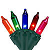 50-Count Multi-Color Mini Christmas Light Set  10ft Green Wire Image 1