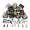 50 Pc. Black, Gold & Silver New Year&#8217;s Eve Party For 25 Image 1