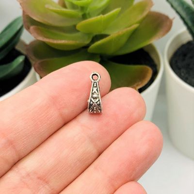50 Pcs Antique Silver X Design Bails Image 1