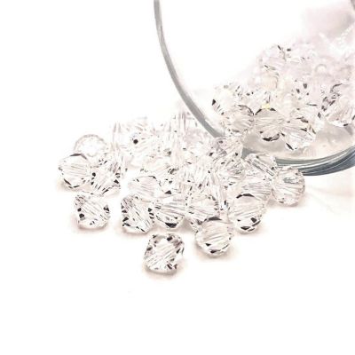 50 Pcs April Diamond Birthstone Beads Image 1