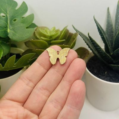 50 Pcs Aqua Blue Butterfly Charms Image 3
