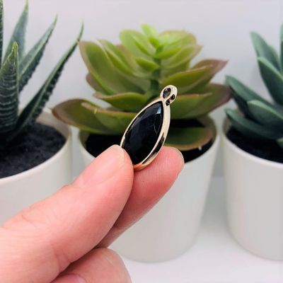 50 Pcs Black Acrylic Teardrop Charms Image 2