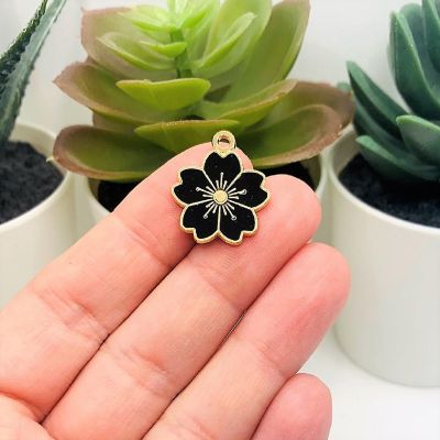50 Pcs Black Cherry Blossom Flowers Image 1