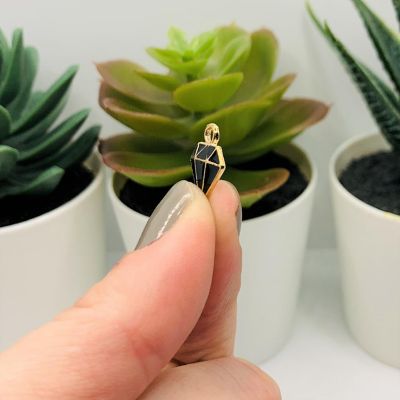 50 Pcs Black Diamond Shape Charms Image 3