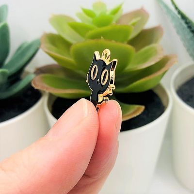 50 Pcs Black Enamel Cat Charms Image 3