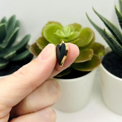 50 Pcs Black Heart Charms Image 3