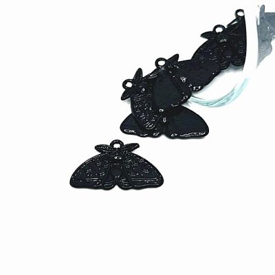 50 Pcs Black Lunar Moth Charms Image 1