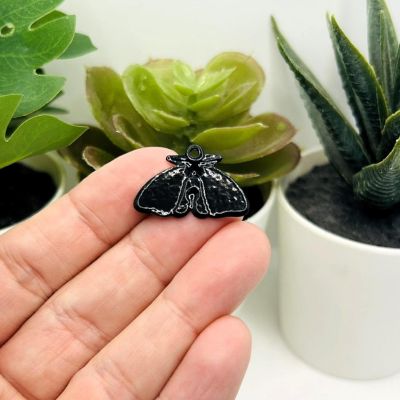 50 Pcs Black Lunar Moth Charms Image 2