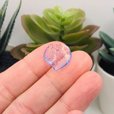 50 Pcs Blue Acrylic Leaf Charms Image 1