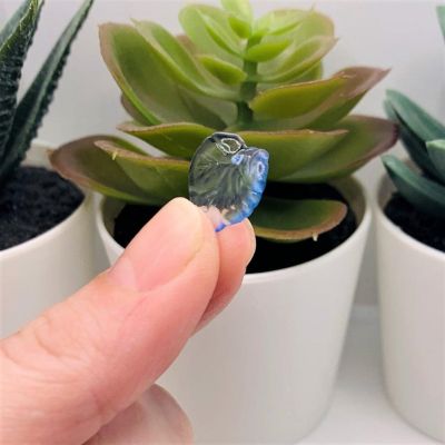50 Pcs Blue Acrylic Leaf Charms Image 2