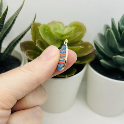 50 Pcs Blue and Pink Easter Egg Charms Image 2