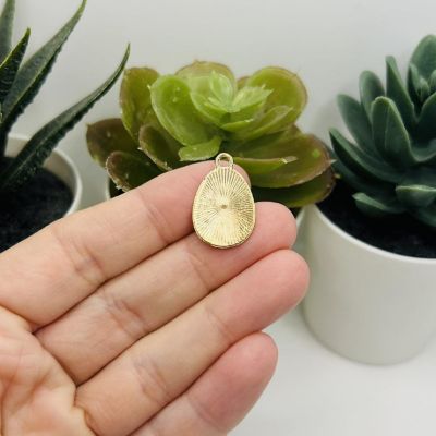 50 Pcs Blue and Pink Easter Egg Charms Image 3