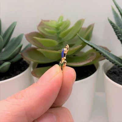50 Pcs Blue Enamel Rose Charms Image 3