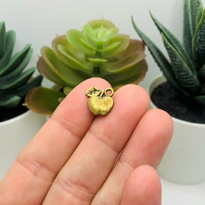 50 Pcs Bronze Apple Teacher Charms Image 2