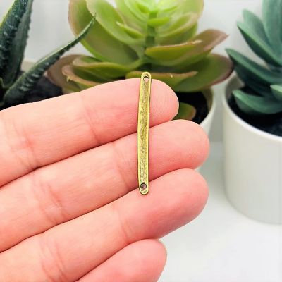 50 Pcs Bronze Minimalist Bar Connectors Image 2