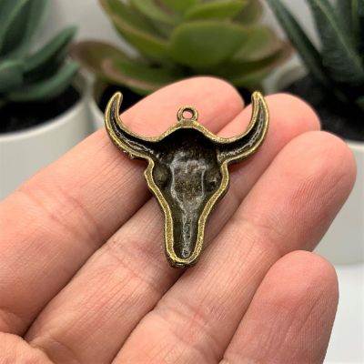 50 Pcs Bronze Steer Cattle Skull Charms Image 2