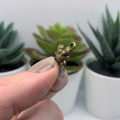50 Pcs Bronze Tiny Crab 3D Charms Image 3