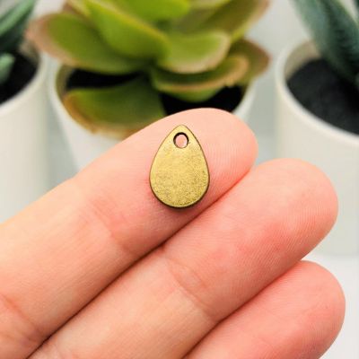 50 Pcs Bronze Waterdrop Embellishments Image 1
