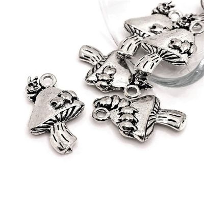 50 Pcs Caterpillar on Mushroom Charms Image 1