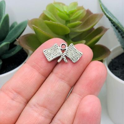 50 Pcs Checkered Flag Racing Charms Image 2