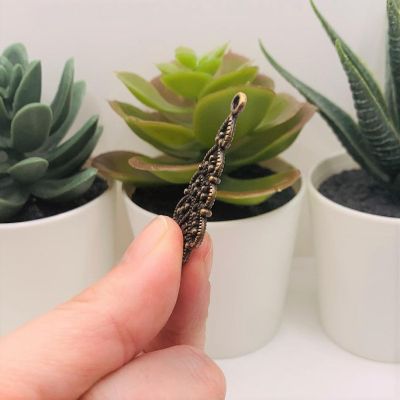 50 Pcs Copper Filigree Teardrop Pendants Image 2