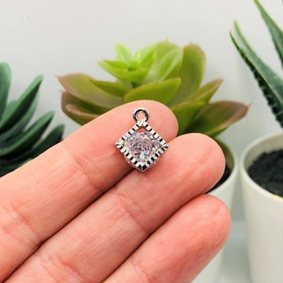 50 Pcs Cubic Zirconia Caged Charms Image 1