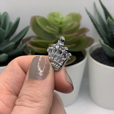 50 Pcs Diamond Rhinestone Crown Charms Image 3
