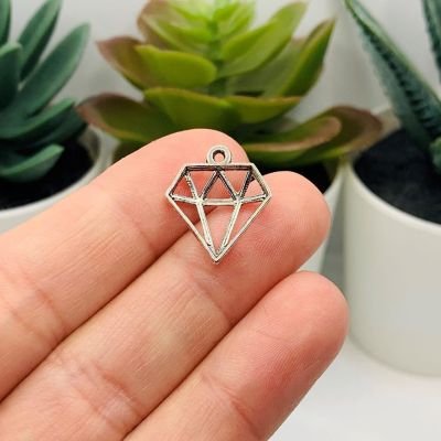 50 Pcs Diamond Shape Geometric Charms Image 2